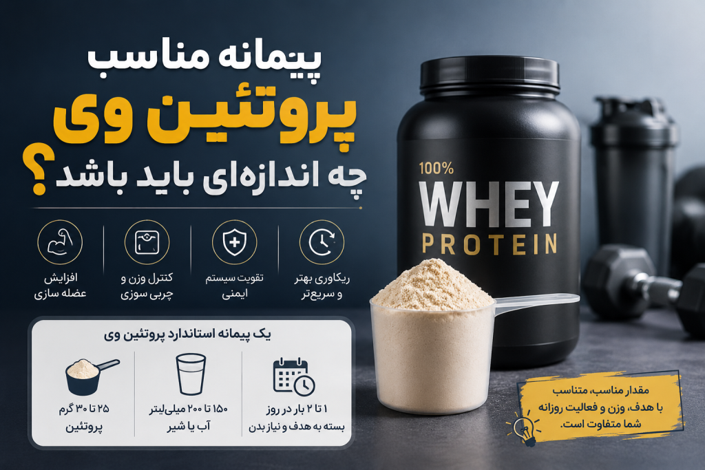 پیمانه مناسب پروتئین وی